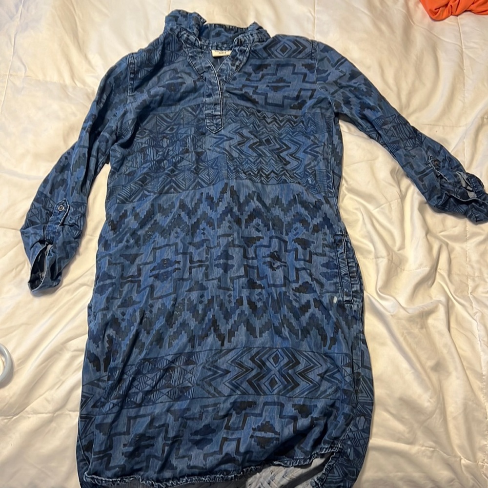 CATO SIZE L(14/16) BLUE dress for girls. Material: 100% TENCEL